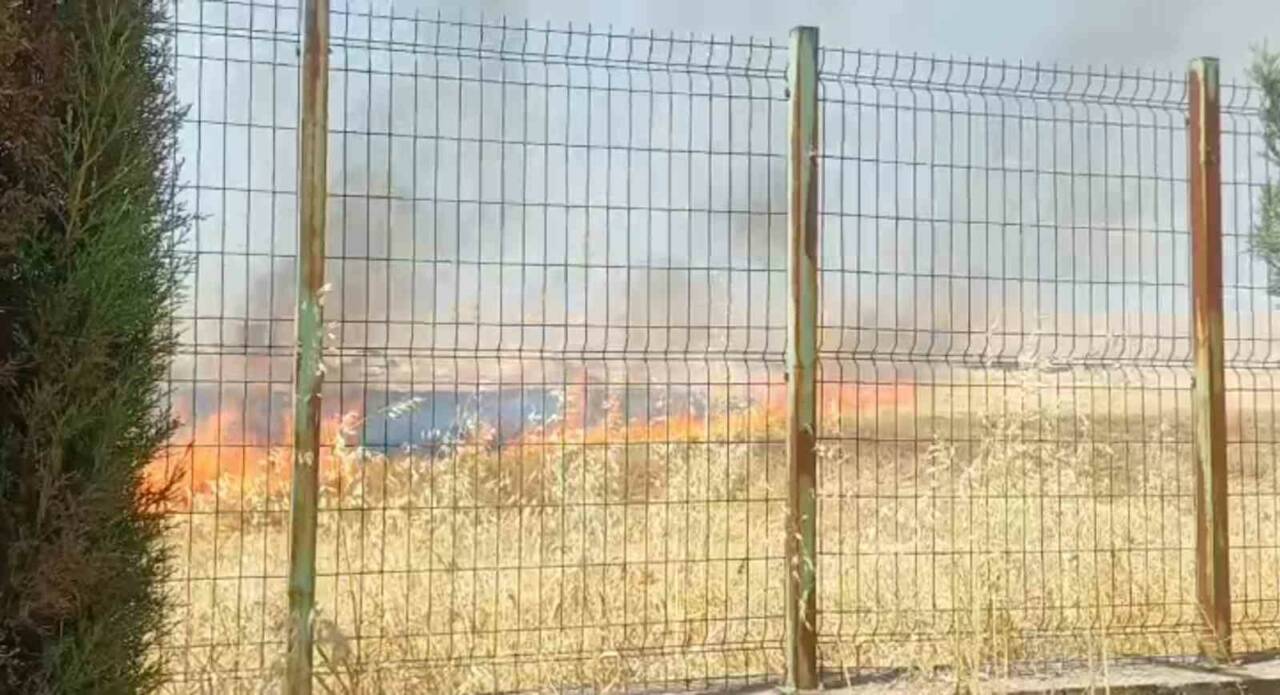 Şanlıurfa’nın Haliliye ilçesinde arazide çıkan anız yangını Görme Engelliler İlk