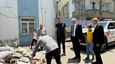 Adıyaman’ın Kahta Belediye Başkanı Mehmet Can Hallaç, Hürriyet Mahallesi’nde çıkan