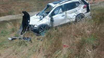 Batman’ın Hasankeyf ilçesinde meydana gelen trafik kazasında bir otomobil şarampole