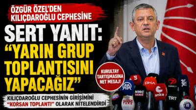 CHP Genel Başkanı Özgür Özel, parti içinde yaşanan grup toplantısı