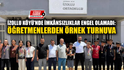 Adıyaman'ın Besni ilçesine bağlı İzollu Köyü İlkokulu'nda görev yapan öğretmenler,