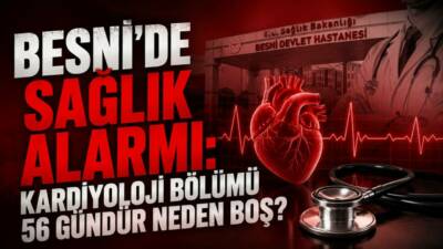 Besni Devlet Hastanesi’nde kardiyoloji uzmanı eksikliği 56 gündür devam ediyor;