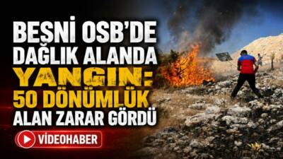Besni Organize Sanayi Bölgesi yakınlarındaki dağlık alanda henüz bilinmeyen bir