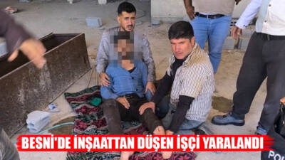 Besni'de 15 Temmuz Mahallesi'nde yapımı devam eden bir inşaatta meydana