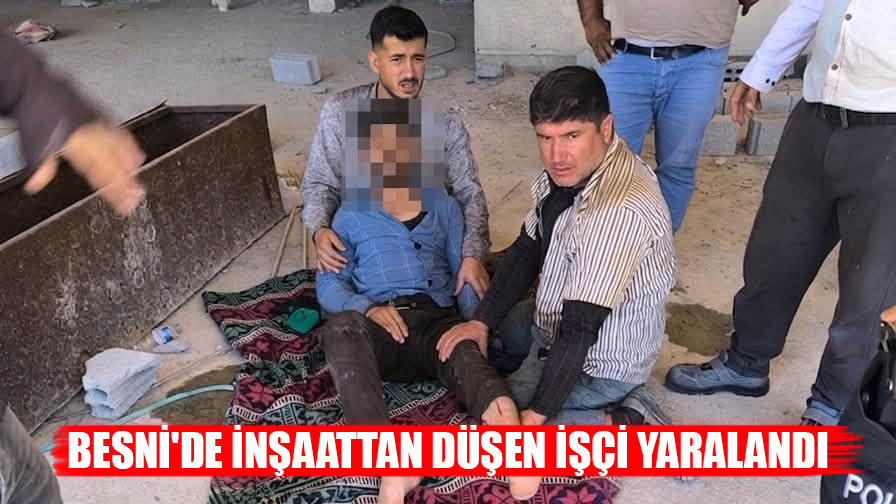 Besni'de 15 Temmuz Mahallesi'nde yapımı devam eden bir inşaatta meydana