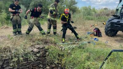 Diyarbakır’ın merkez Sur ilçesinde su kuyusuna düşen yaban domuzu, itfaiye
