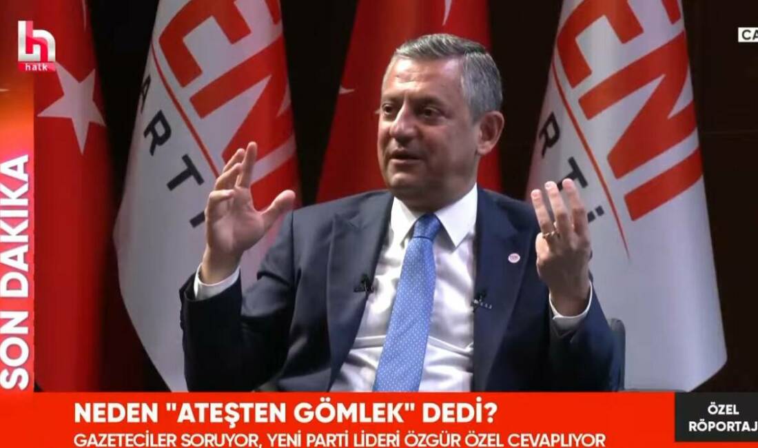 YENİ Parti Genel Başkanı Özgür Özel, Halk TV'de katıldığı canlı