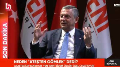 YENİ Parti Genel Başkanı Özgür Özel, Halk TV'de katıldığı canlı