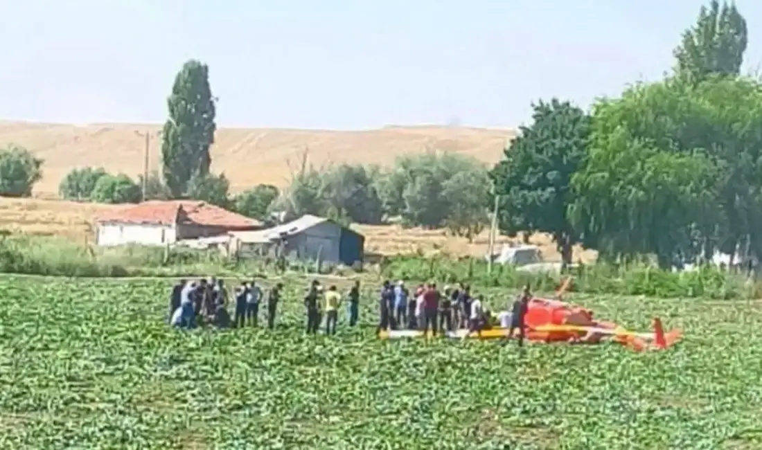 Ankara’nın Sincan ilçesinde eğitim uçuşu sırasında kaza kırıma uğrayan helikopterde