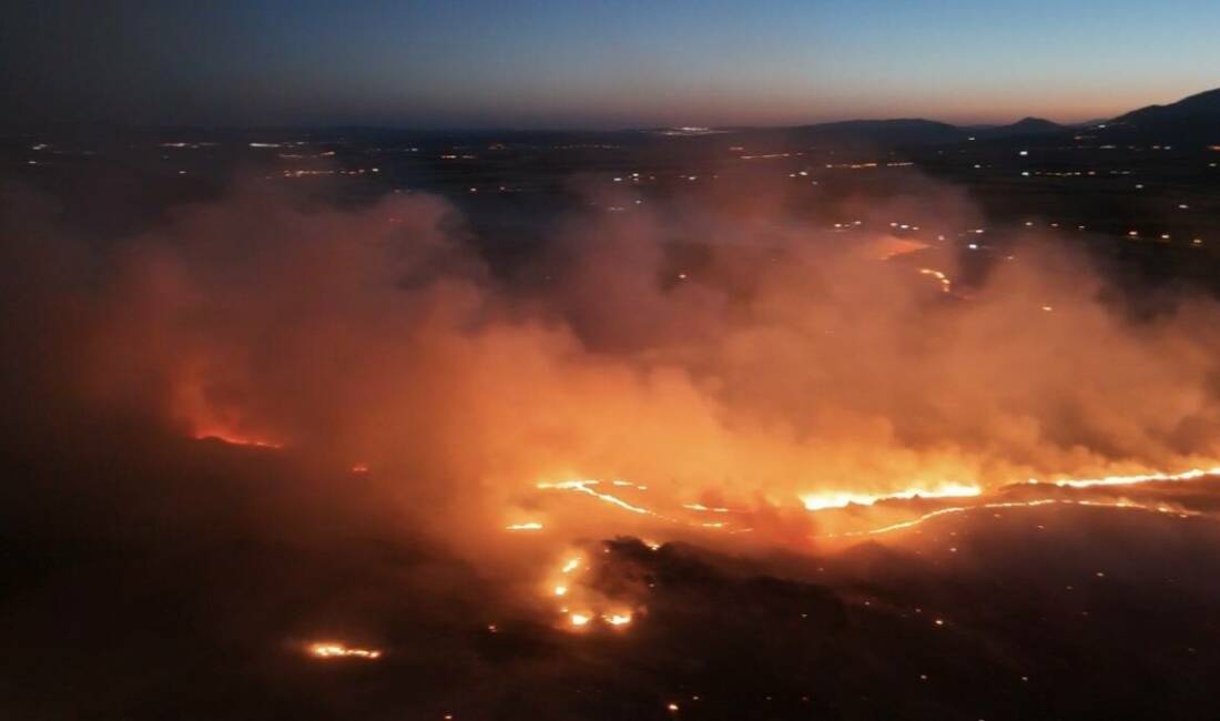 Adıyaman’da ormanlık alanda yangın çıktı. Ekipler yangına havadan ve karadan