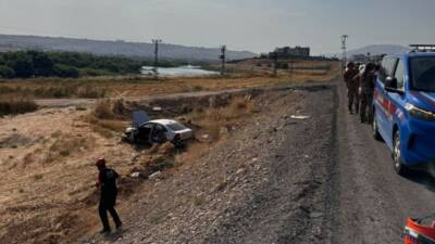 Şırnak’ın Cizre ilçesinde iki otomobilin çarpışması sonucu meydana gelen trafik