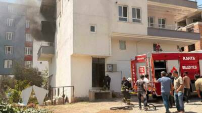 Adıyaman’ın Kahta ilçesinde inşaat işçilerinin kaldığı evde çıkan yangında 2