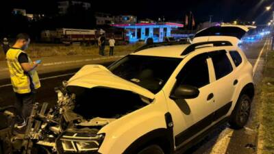 Diyarbakır’ın Çınar ilçesinde otomobilin sulama aracına arkadan çarpması sonucu meydana
