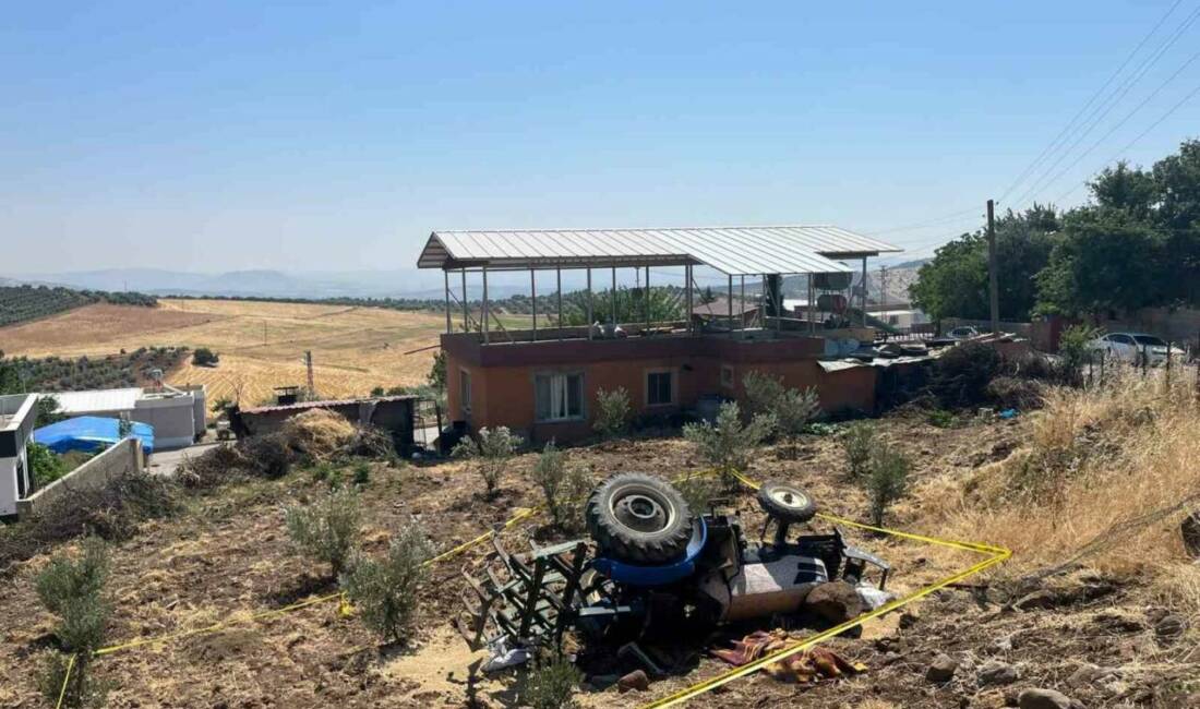 Kilis’te kontrolden çıkarak devrilen traktörün altında kalan 71 yaşındaki sürücü