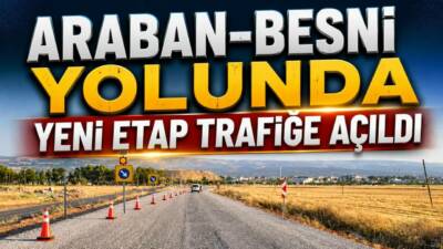 AK Parti Gaziantep Milletvekili Ali Şahin, Gaziantep-Adıyaman (Araban-Besni) Devlet Yolu'nda