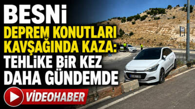 Besni'de sık sık trafik kazalarının yaşandığı deprem konutları girişindeki kavşakta