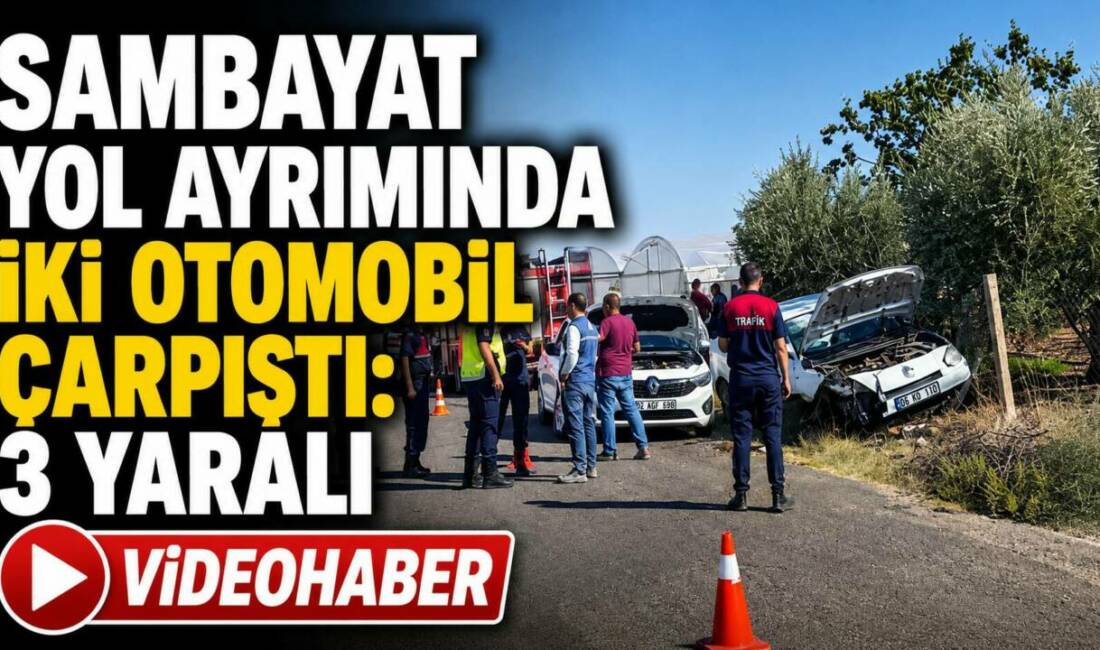 Sambayat Yol Ayrımında İki Otomobil Çarpıştı: 3 Yaralı Adıyaman'ın Besni ilçesine bağlı Sambayat beldesi Gümüşlü köyü yol ayrımında