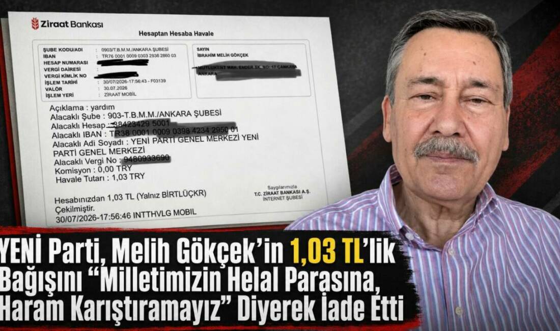 Eski Ankara Büyükşehir Belediye Başkanı İbrahim Melih Gökçek’in YENİ Parti’nin