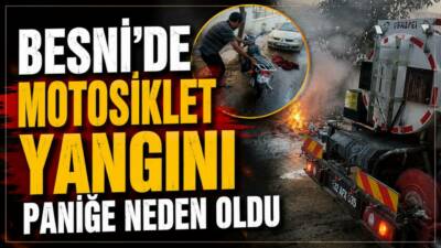 Adıyaman'ın Besni ilçesine bağlı Dumlupınar Mahallesi'nde seyir halindeyken alev alan