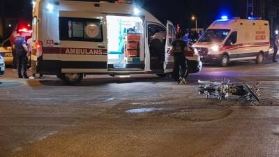 Adıyaman’da otomobil ile motosikletin çarpışması sonucu meydana gelen trafik kazasında