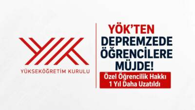 Yükseköğretim Kurulu (YÖK), 6 Şubat depremlerinden etkilenen üniversite öğrencileri için
