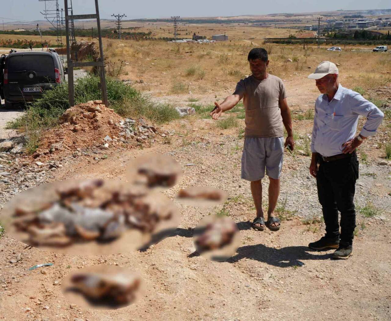 Gaziantep’te kimliği belirsiz kişi ya da kişiler tarafından yol kenarına
