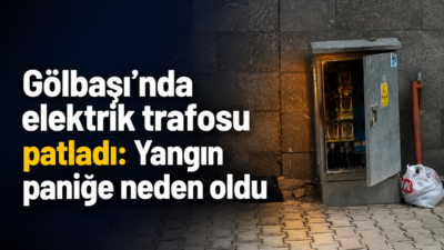 Adıyaman’ın Gölbaşı ilçesinde bir otelin önünde bulunan elektrik dağıtım trafosu,