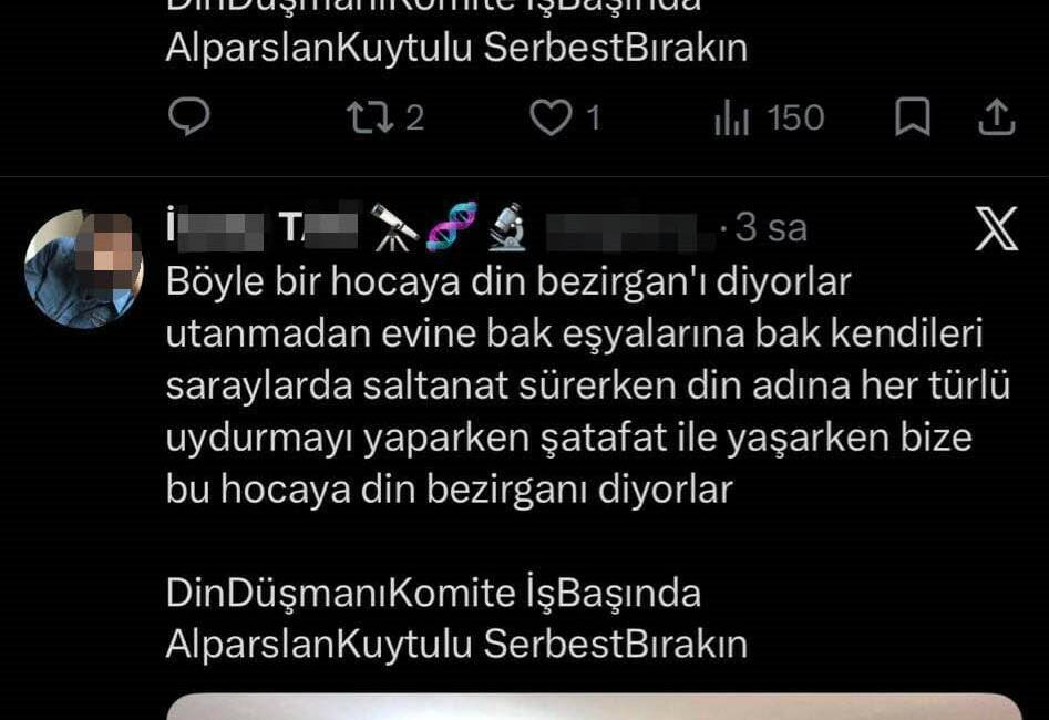 Şanlıurfa’da, Alparslan Kuytul Suç Örgütü’ne yönelik düzenlenen operasyonla ilgili provokatif
