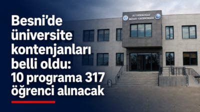 2026-YKS Yükseköğretim Programları ve Kontenjanları Kılavuzu’na göre Adıyaman Üniversitesi’nin Besni’de
