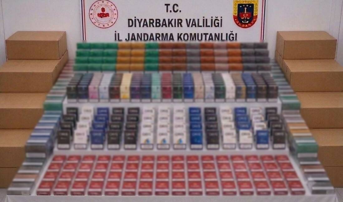 Diyarbakır’da jandarmanın yaptığı operasyonlarda çok sayıda gümrük kaçağı ürün ele