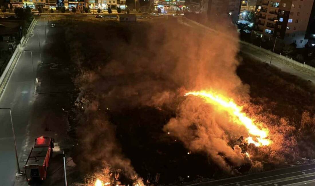 Diyarbakır’da akşam saatlerinde meydana gelen anız yangını korku ve paniğe