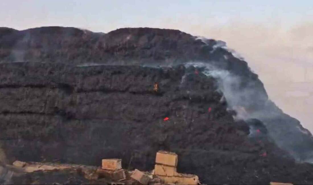Gaziantep’in İslahiye ilçesinde kırsal bölgede çıkan yangında binlerce dönüm arazi
