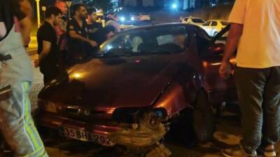 Diyarbakır’ın merkez Kayapınar ilçesinde meydana gelen trafik kazası sonrası bir