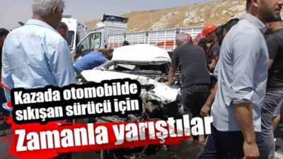 Şanlıurfa-Birecik kara yolunda tır ile otomobilin kafa kafaya çarpışması sonucu