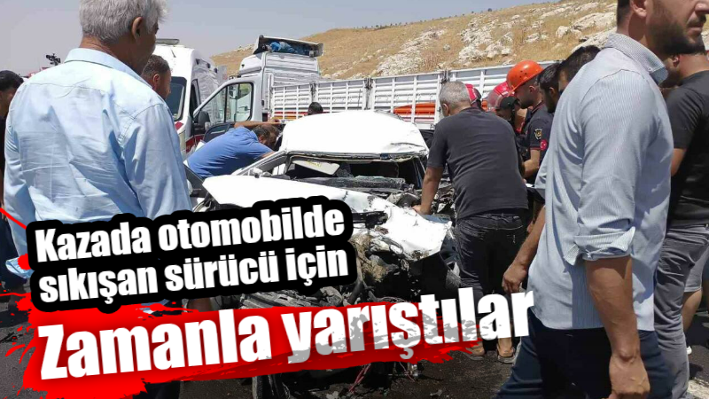 Şanlıurfa-Birecik kara yolunda tır ile otomobilin kafa kafaya çarpışması sonucu
