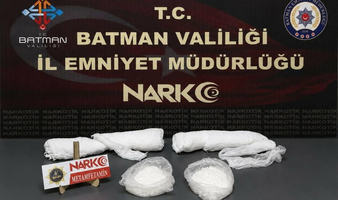 Batman’da, kolundaki alçıya 1 kilo 18 gram metamfetamin koyan şahıs