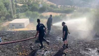 Adıyaman’ın Sincik ilçesinde meydana gelen örtü yangını yapılan çalışmalar sonucu