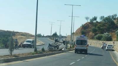 Adıyaman’da, otomobilin takla atması sonucu 1 kişi yaralandı.