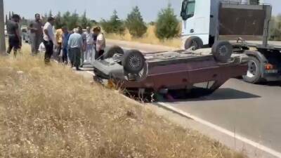 Adıyaman’da iki otomobilin çarpışması sonucu meydana gelen kazada 2 kişi