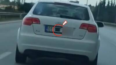 Gaziantep’te plakasını gizleyerek trafikte seyreden araç sürücüsüne jandarma ekiplerince 140