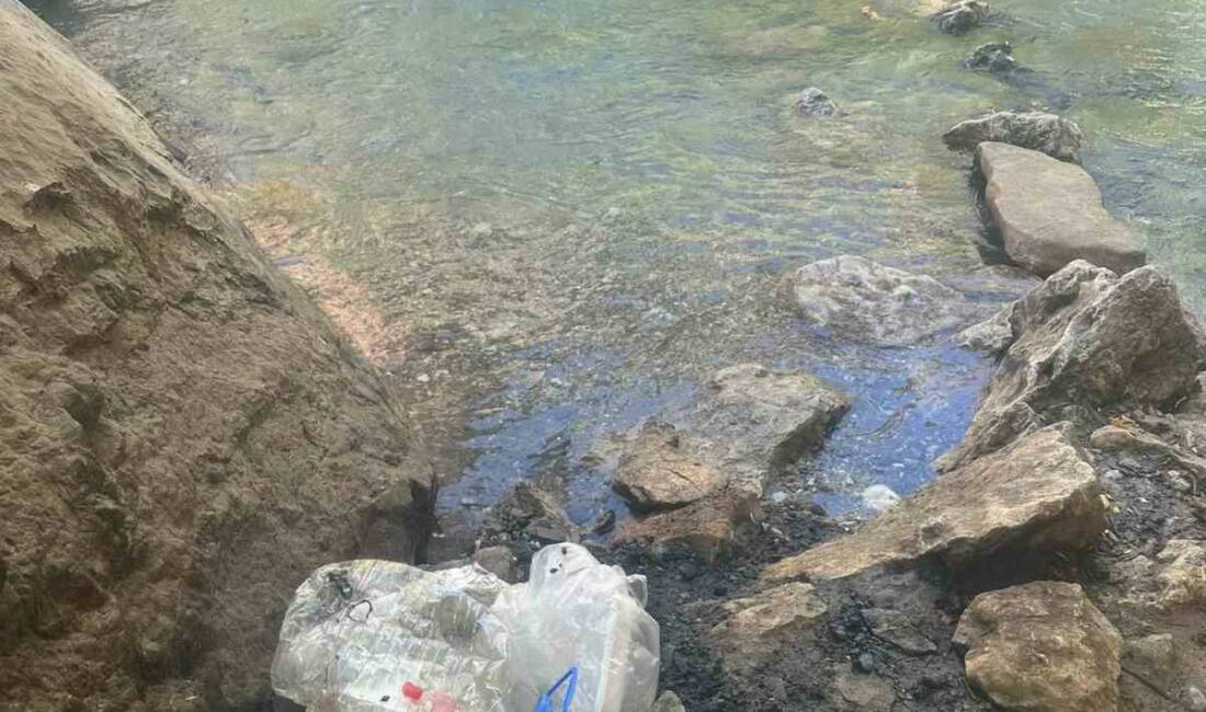 Diyarbakır’ın Çermik ilçesi Sinek Çayı bölgesinde çevreye bırakılan çöpler vatandaşların