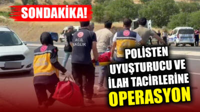 Adıyaman’ın Kahta ilçesinde, polisin "Dur" ihtarına uymayan şüpheli araç, kaçış