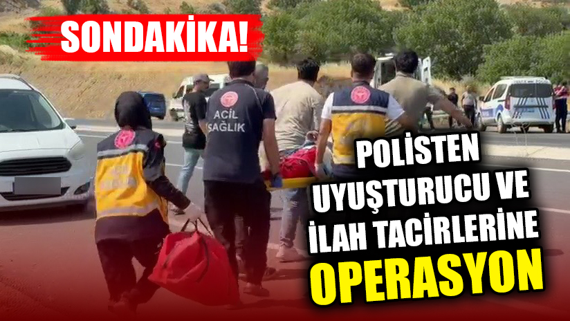 Polisten uyuşturucu ve silah tacirlerine operasyon Adıyaman’ın Kahta ilçesinde, polisin "Dur" ihtarına uymayan şüpheli araç, kaçış