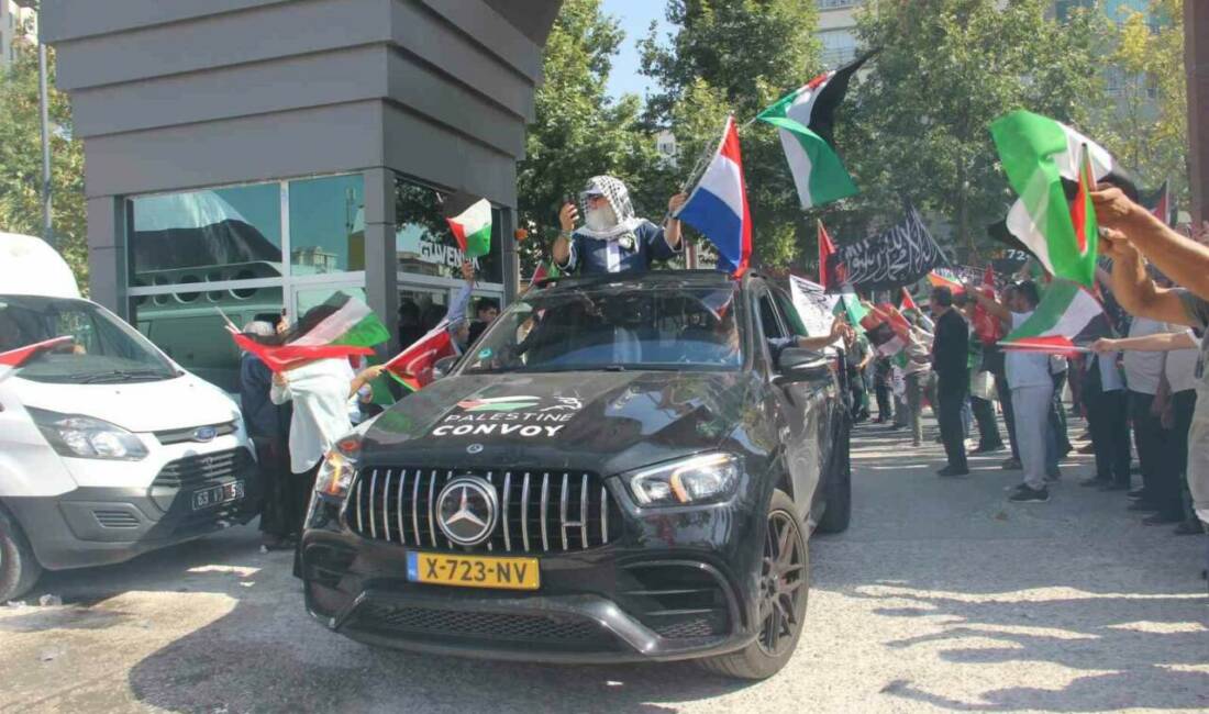 Avrupa'dan Filistin halkına destek vermek amacıyla yola çıkan 500'ü aşkın