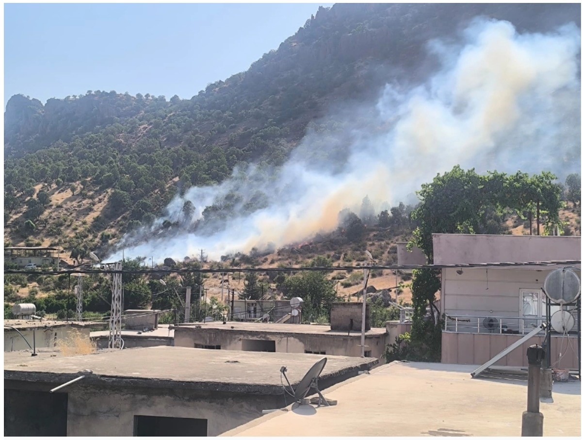 Siirt’in Baykan ilçesinde çıkan orman yangını söndürüldü.