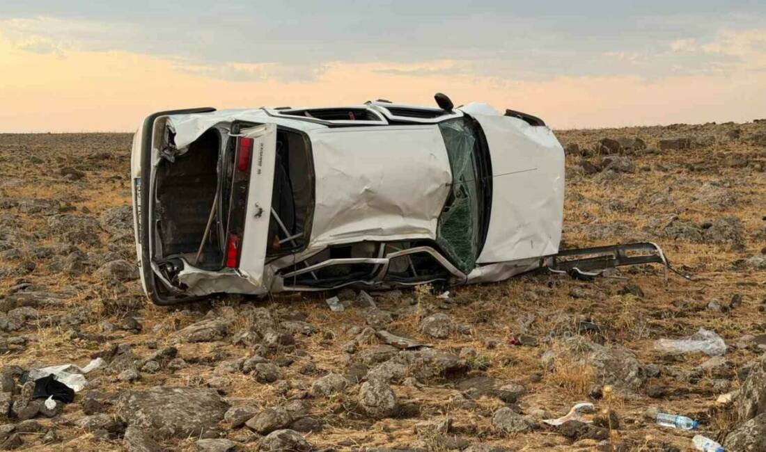 Şanlıurfa’nın Siverek ilçesinde otomobilin şarampole devrilmesi sonucu meydana gelen trafik