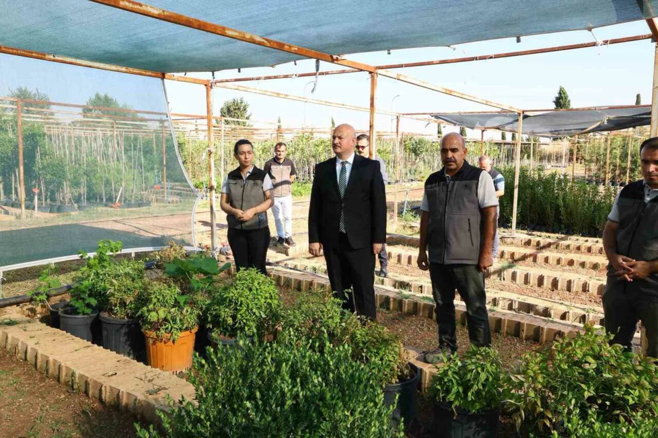 Adıyaman Valisi Abdullah Küçük, Hasancık Köyü’nde faaliyet gösteren Orman Fidanlık