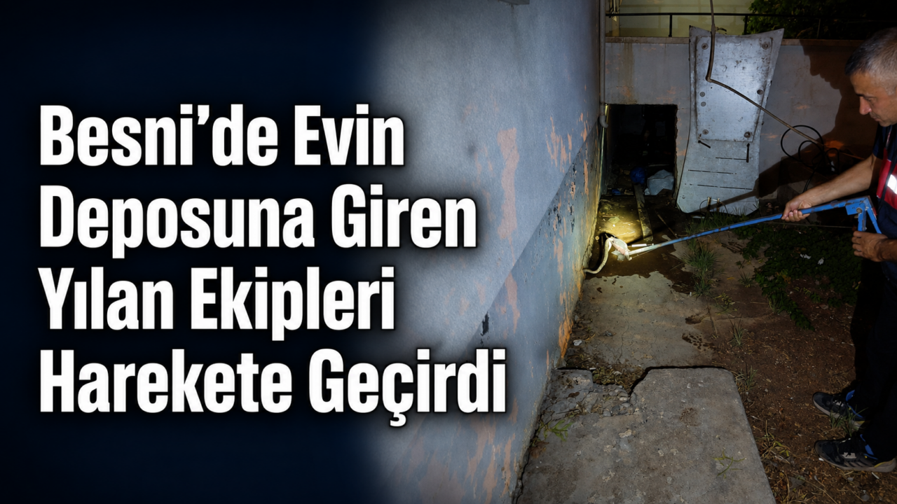 Besni’de Evin Deposuna Giren Yılan Ekipleri Harekete Geçirdi